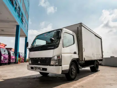 Food catering truck with driver